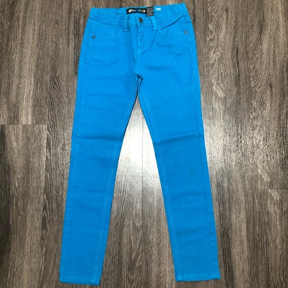 Imperial Star Girls Skinny Jeans in Bright Turquoise - Size 12 - Picture 1 of 8